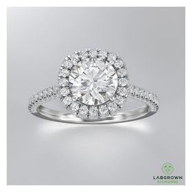 0.90 carat round shape diamond engagment ring